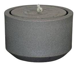 KENT LIVING Dekobrunnen rund Grau 40x40x26 cm