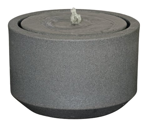 KENT LIVING Dekobrunnen rund Grau 40x40x26 cm