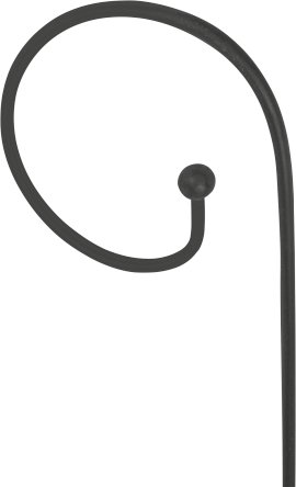 WINDHAGER Pflanzstab Kugel - spirale 1,5x150 cm, anthrazit