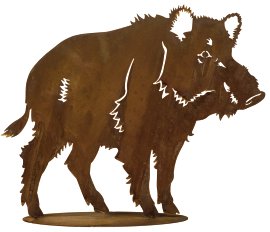 Wildschwein auf Bodenplatte