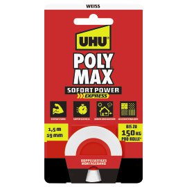 UHU Poly Max Doppelband Weiß