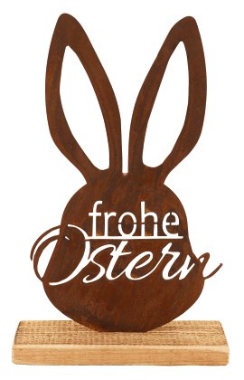Gartenfigur Hase mit Schrift 31,5 cm