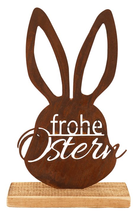 Gartenfigur Hase mit Schrift 31,5 cm