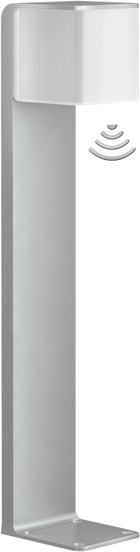 STEINEL LED-Außensensorleuchte GL80 iHF Cubo Silber 13x11x63,3 cm (LxBxH)
