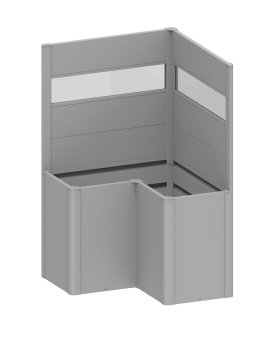 BIOHORT Sichtschutz für Belvedere L-F + AC-GL, silber-metallic