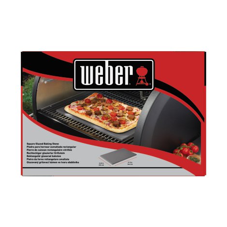 WEBER® Pizzastein glasiert rechteckig 44x30 cm