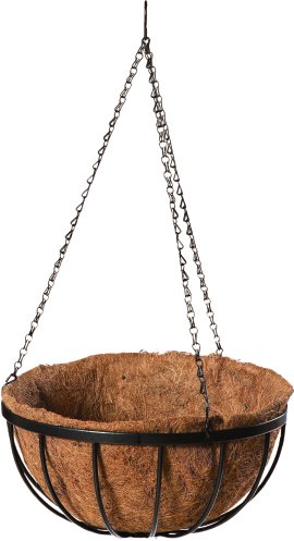 Hanging Basket 35 Schwarz 35,5x16,5 cm