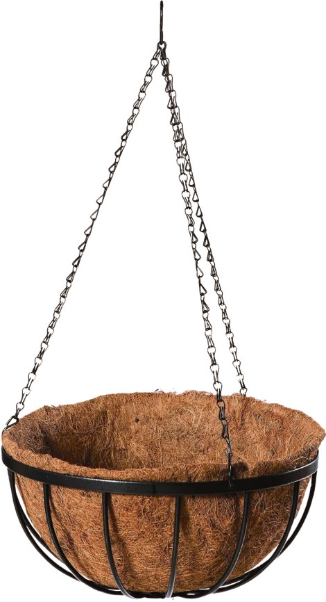 Hanging Basket 35 Schwarz 35,5x16,5 cm