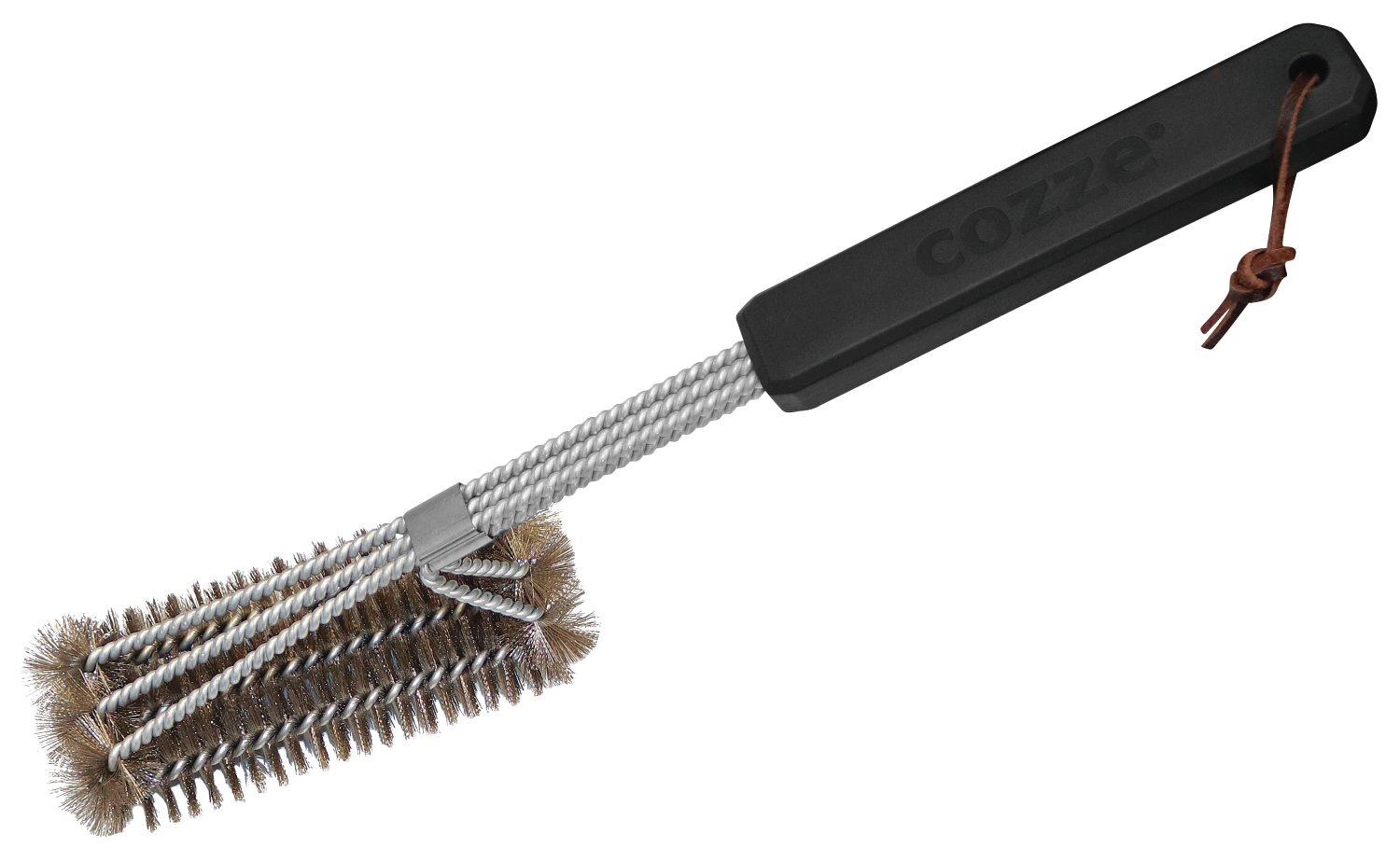 COZZE® Stahlbürste mit PP-Griff Silber/Schwarz