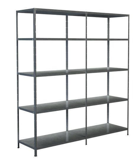 SCHULTE REGALWELT Grund + Anbauregal 10 Böden verzinkt 200x180x50 cm