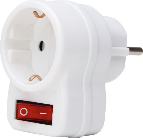 KOPP Zwischenstecker mit Schalter Artkisweiß