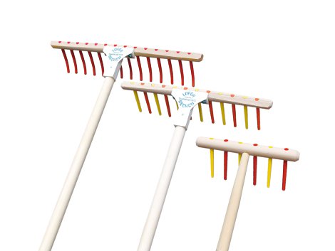 LOFER RECHEN Kinderrechen 12 bunte Zinken Joch 40 cm