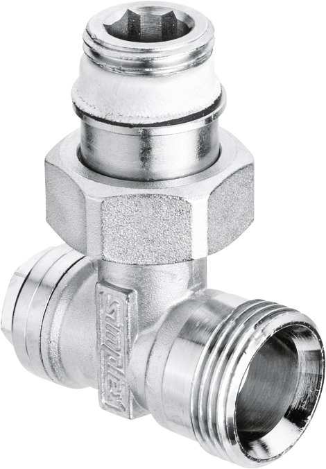 CORNAT Heizkörper-Verschraubung Eck-Form 1/2" AG