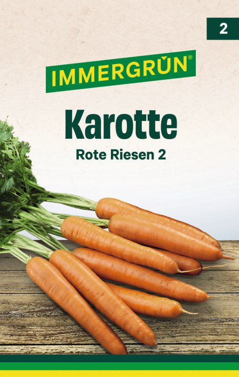 IMMERGRÜN Tütensamen Karotte Rote Riesen 2