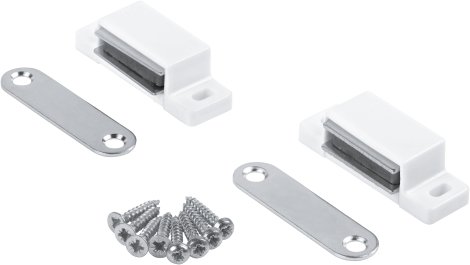 SUKI Magnetschnapper Kunststoff starr 2 Stk. Weiß 6 kg