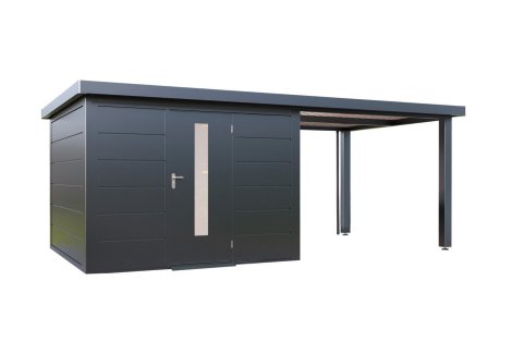 WOLFF FINNHAUS Gartenhaus Thorin 6030 Anthrazit