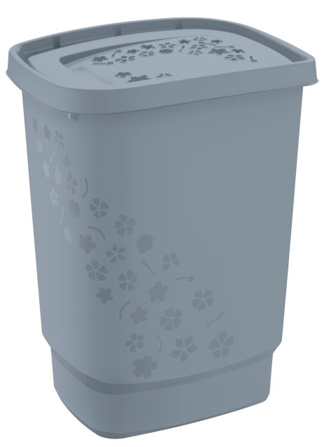 ROTHO Wäschesammler Flowers  Blau 55 l