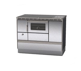 LOHBERGER Holzherd Rega 105 mit Rohranschluss rechts 8 kW Edelstahl Wasserschiff