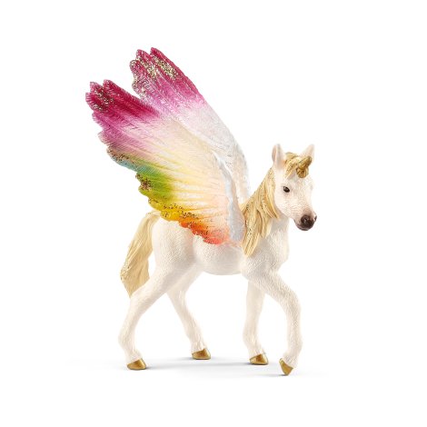 SCHLEICH Figur Geflügeltes Regenbogeneinhorn Fohlen