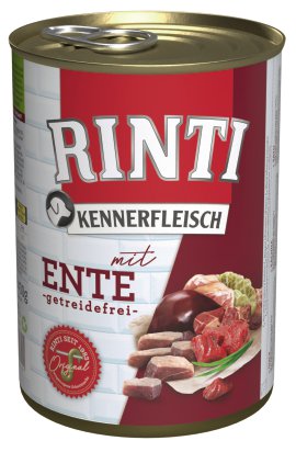 RINTI Hundenassfutter Kennerfleisch Ente 400 g