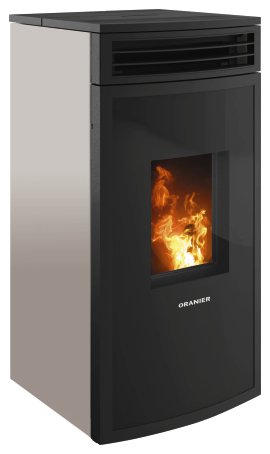 ORANIER Pelletofen Neta Taupe 2,5-8 kW (Anschluss hinten)