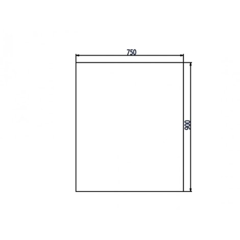 HAAS+SOHN Unterlegplatte A-Form 900x750 cm 6 mm - Rechteckig mit Dekor-Rahmen, klarglas