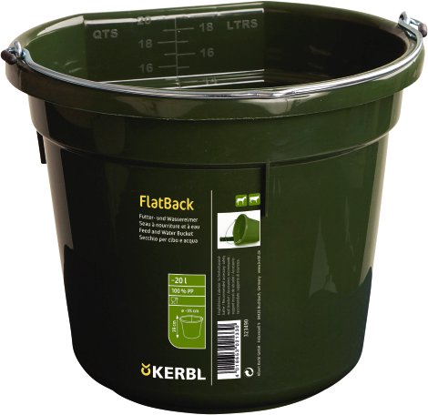 Futter + Wassereimer Flat-back 20 l, grün