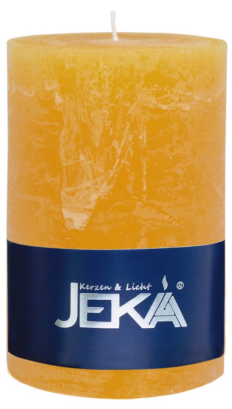 JEKA Rustik Stumpenkerze Kurkuma 60x80 mm (ØxH)