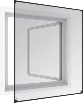 WINDHAGER Magnetfensterrahmen PLUS 100x120 cm, weiß