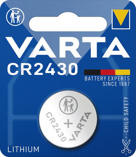 VARTA Lithium Knopfzelle CR2430 1er Pack