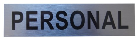 ALPERTEC Schild Aluminium Personal