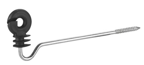 Langstiel-Ringisolator 22 cm, Schwarz 15 Stk./Blister