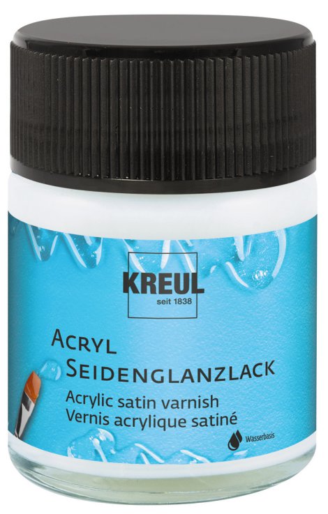 KREUL Acryl Seidenglanzlack auf Wasserbasis Transparent 50 ml