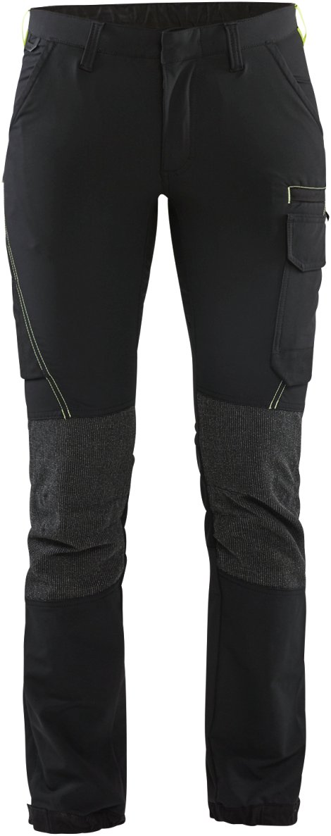 BLÅKLÄDER Service Arbeitshose 4-Wege-Stretch Damen Schwarz/Gelb C36