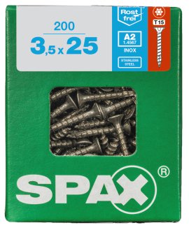 SPAX Schraube A2 TRX 3,5x25 L 200 Stk.