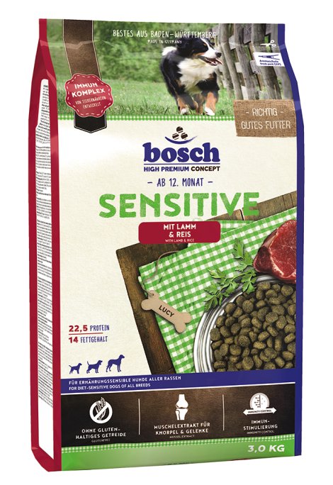 BOSCH Hundenahrung Sensitiv Lamm+Reis 3 kg