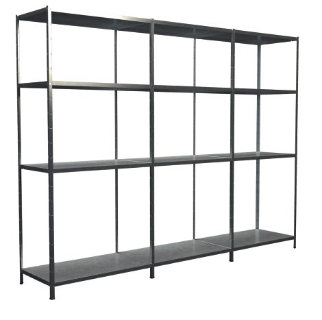 SCHULTE REGALWELT Grund + Anbauregal 12 Böden verzinkt 180x300x35 cm
