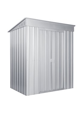 GLOBEL Metallgerätehaus Pultdach Skillion Silber metallic