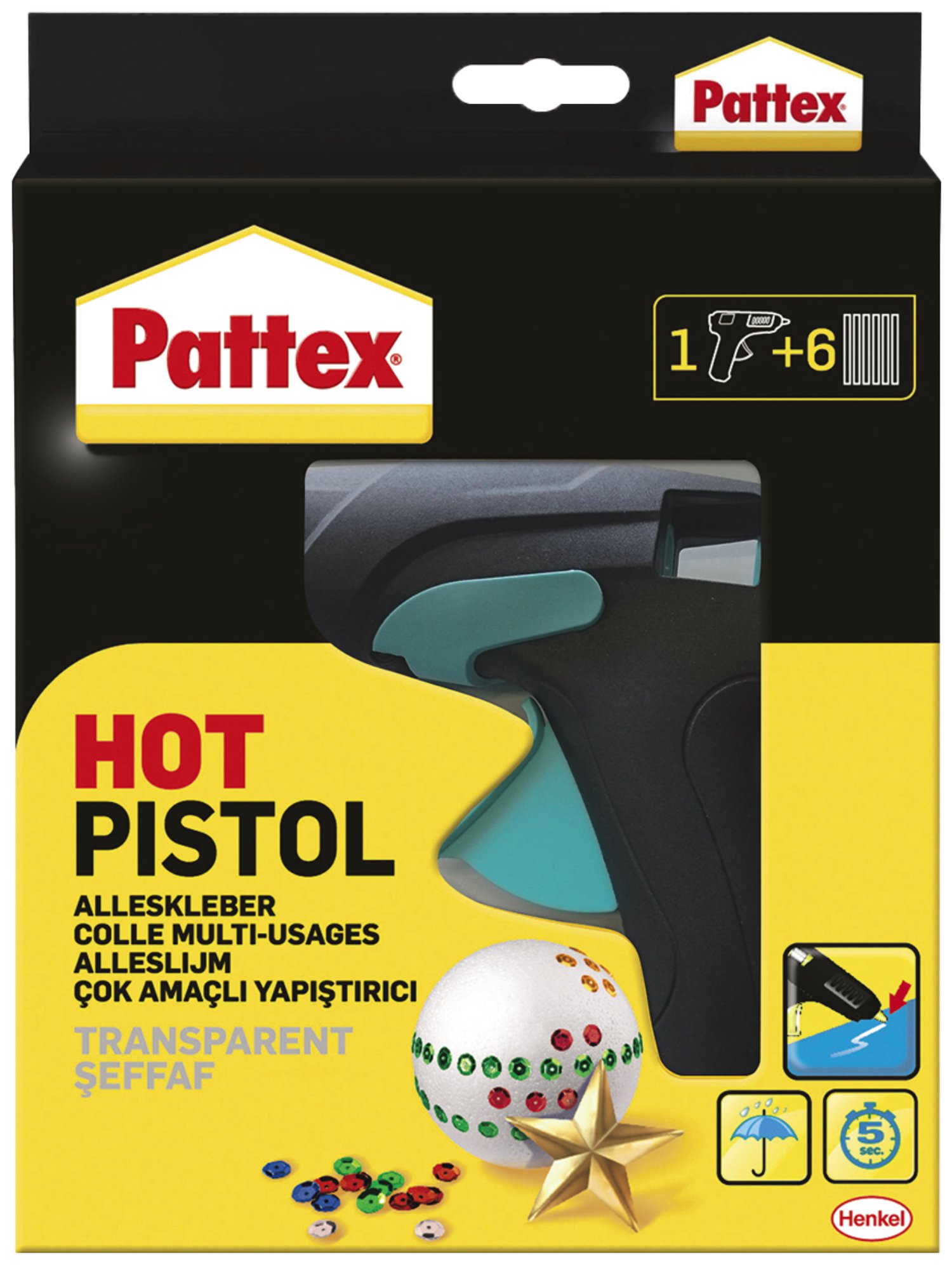 Pattex Pistole Starterset mit 6 Patronen