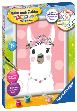 RAVENSBURGER Malen nach Zahlen No Drama Lama