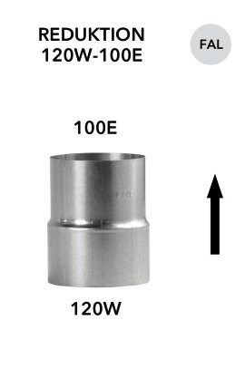 BERTRAMS Rauchrohrreduktion feueraluminiert Standardmaße Fullform Länge 14 cm