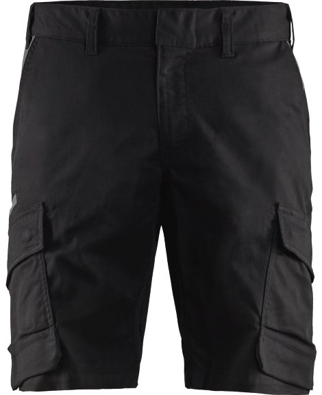 BLÅKLÄDER Herren Industrie Shorts Stretch Schwarz/Dunkelgrau 54