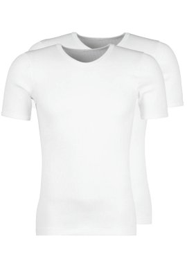 Herren Leibchen Kurzarm Weiß