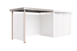 BIOHORT Seitendach für Gerätehaus HighLine®, silber-metallic