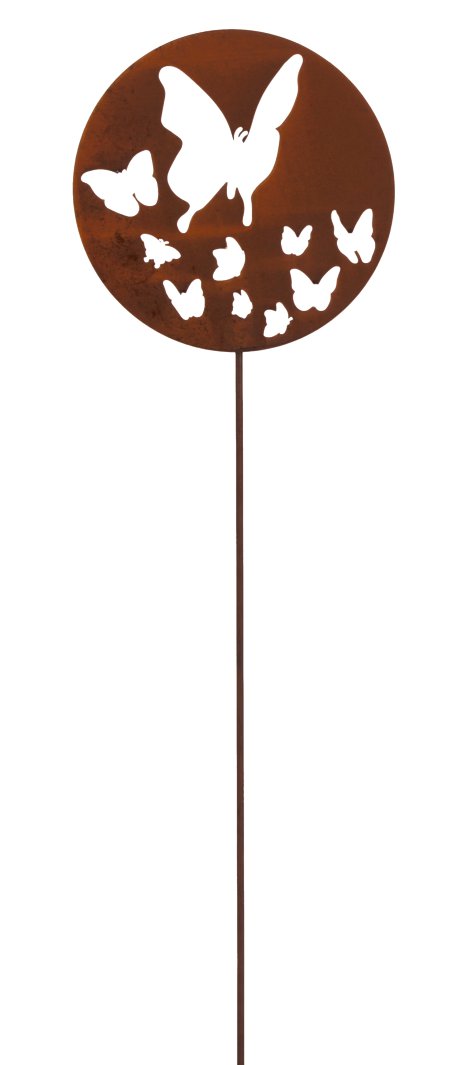 KENT LIVING Gartenstecker Schmetterling Rost 17x89 cm (⌀xH)