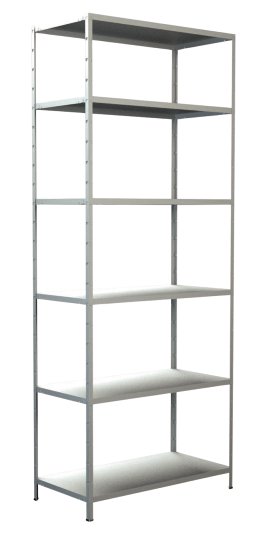 SCHULTE REGALWELT Steckgrundregal 6 Böden Weiß 230x60x50 cm