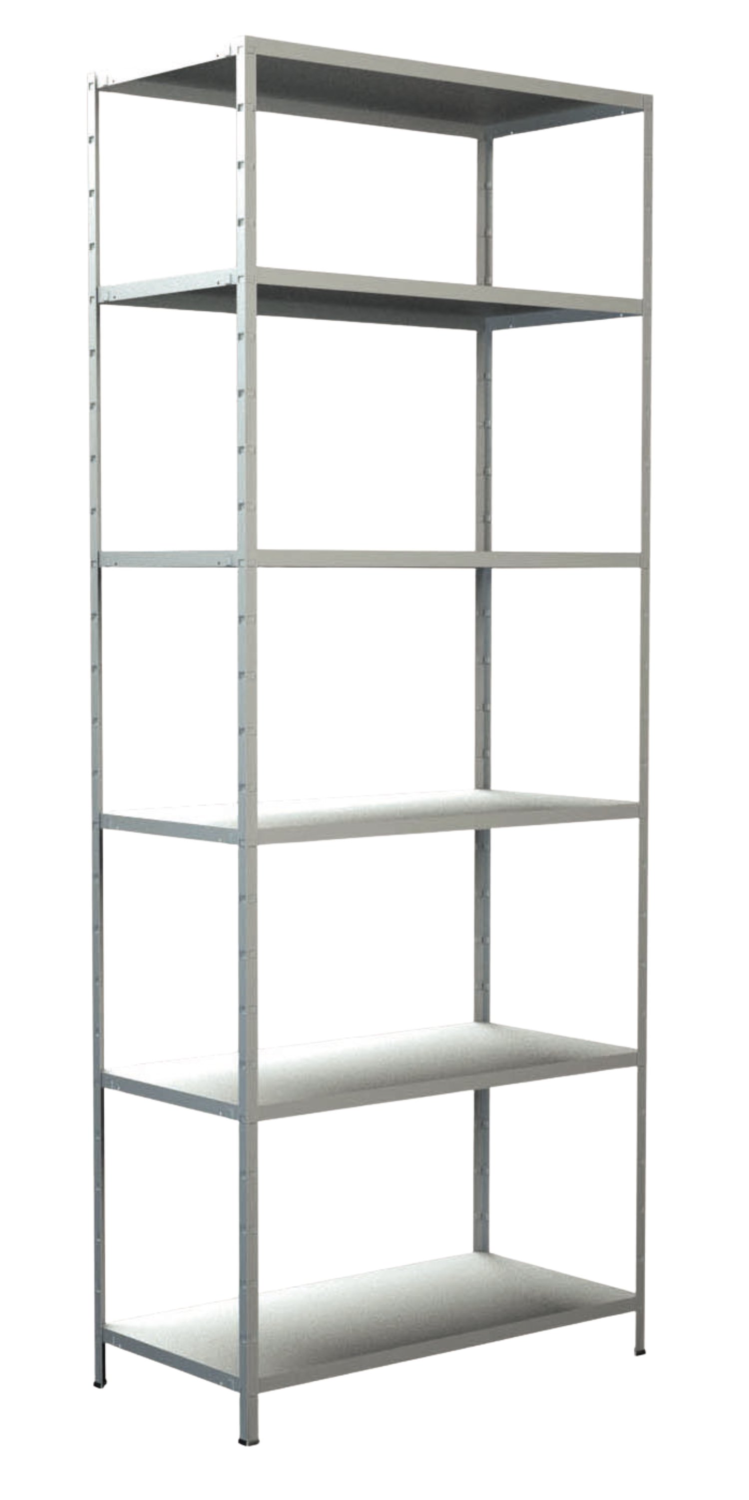 SCHULTE REGALWELT Steckgrundregal 6 Böden Weiß 230x60x50 cm