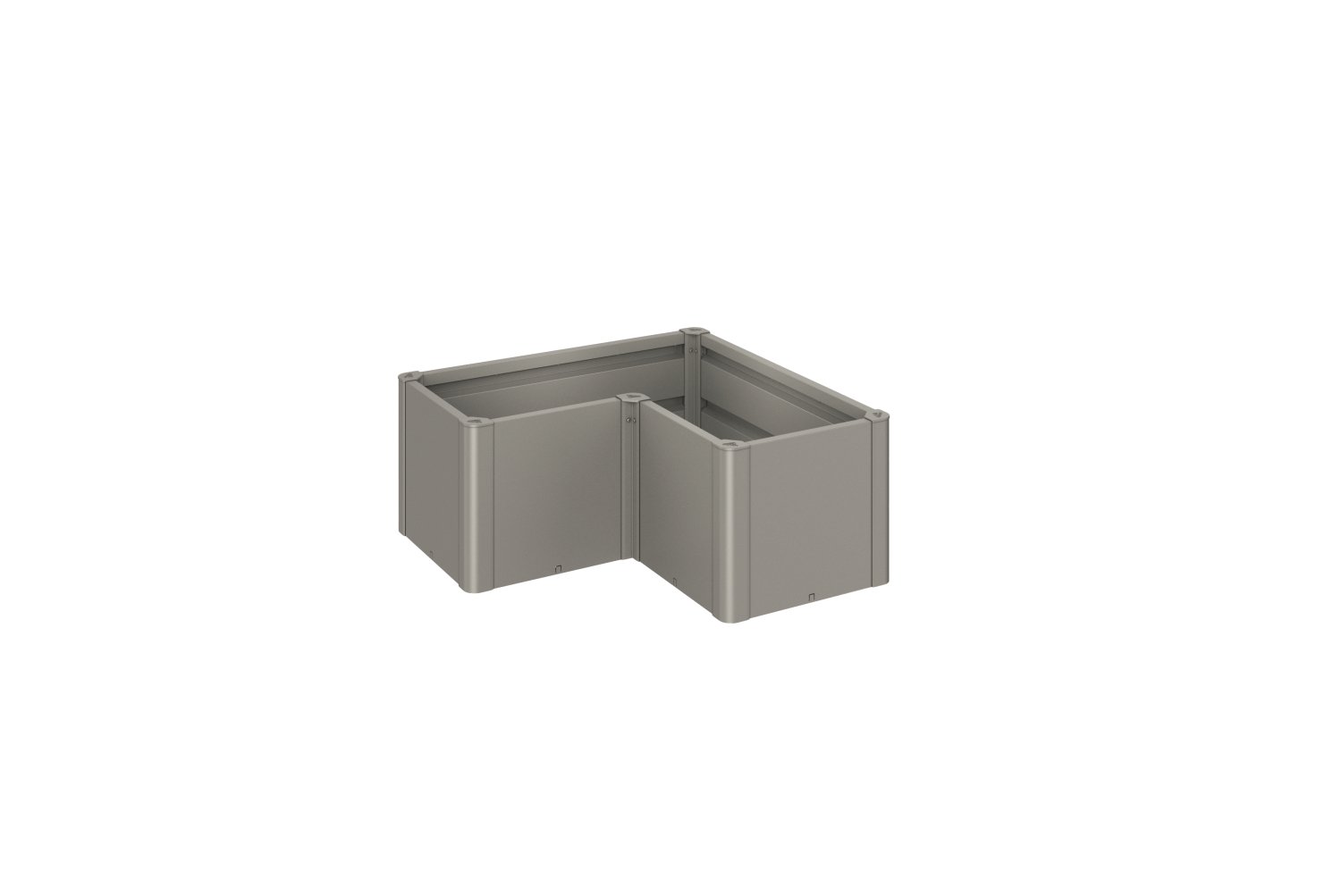 BIOHORT Pflanzbeet Belvedere Mini L 100 = L-Form, 103x103x45 cm, Quarzgrau-metallic