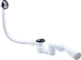 CORNAT Wannen- Ab- und Überlaufgarnitur ø 40/50 mm, grau/verchromt