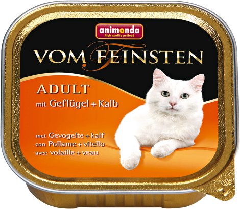 ANIMONDA Katzennassfutter Vom Feinsten Adult mit Geflügel und Kalb 100 g
